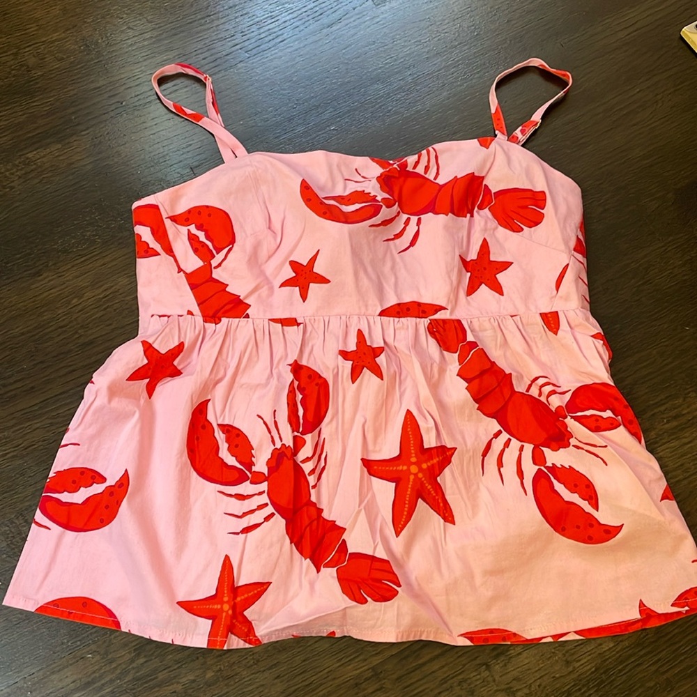 NWT J. Crew lobster tie back tank size 8
